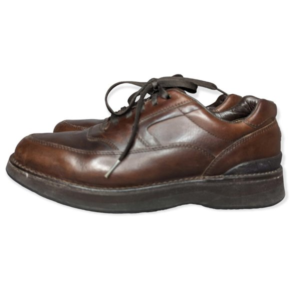 Rockport ProWalker Brown Leather M9215 Lace Up Oxfords Size 11 1/2M - Picture 1 of 8